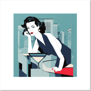 Femme Flourish Art Deco Patrick Nagel 80s Posters and Art